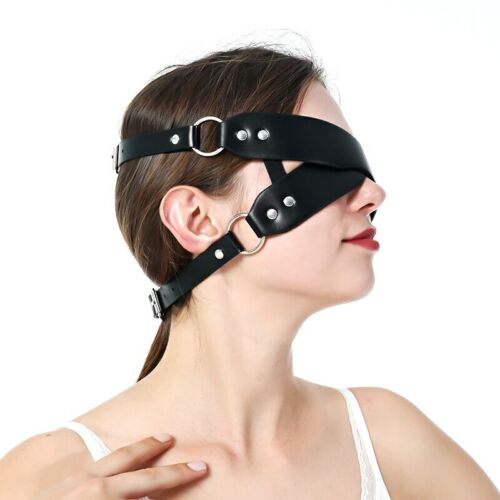 Sexy Bondage Blindfold Mask, Punk Halloween Cosplay Studded Decor Costume  Leather Face Shield, Women's Sexy Lingerie & Underwear Accessories - Temu