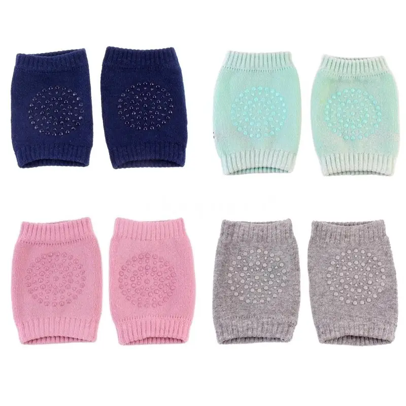 2pcs knee and elbow support pads anti slip safety crawling cushions in 5 colors breathable knit design for learning to walk knee pads for crawling details 7