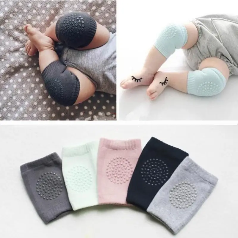 2pcs knee and elbow support pads anti slip safety crawling cushions in 5 colors breathable knit design for learning to walk knee pads for crawling details 0