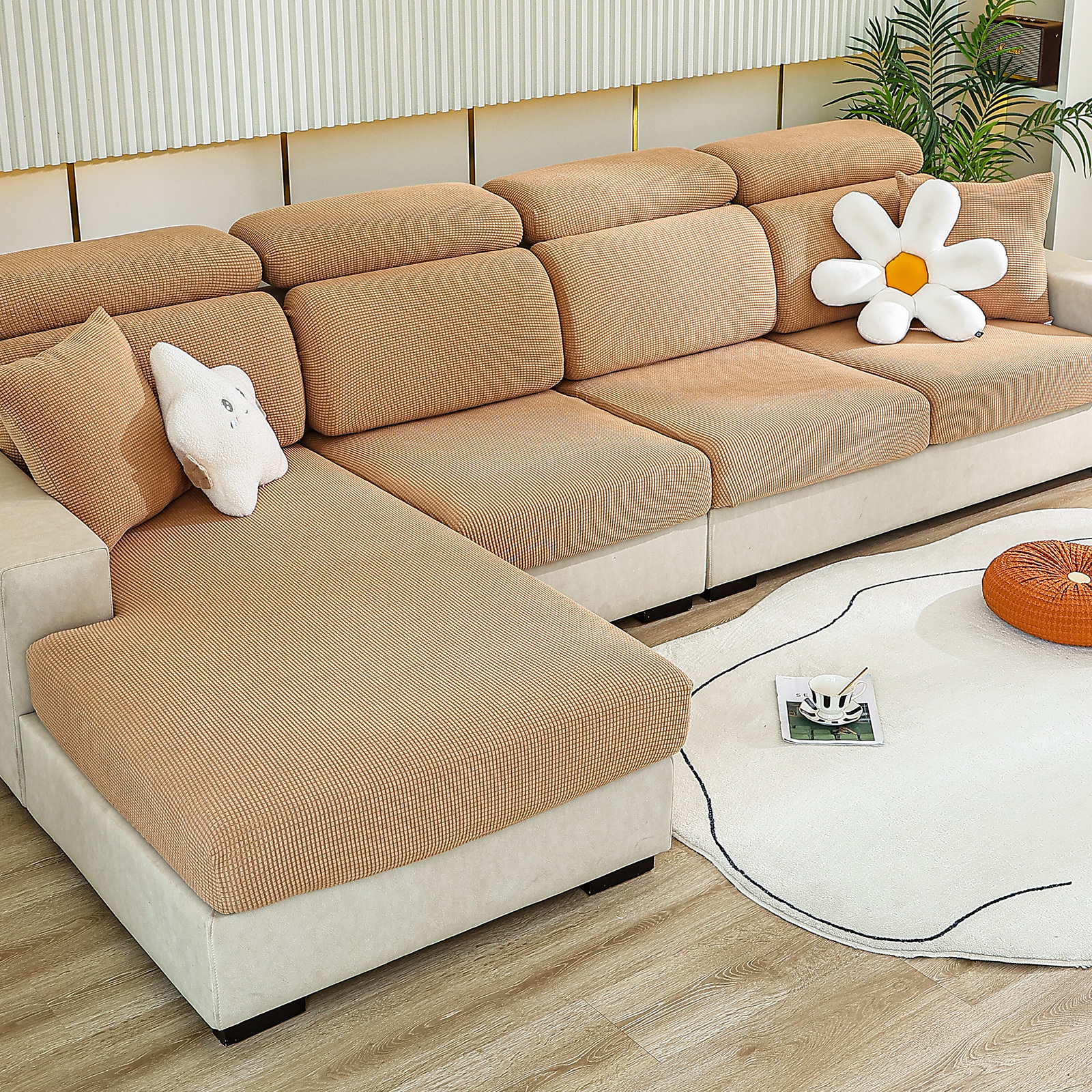 Luxury Elastic Velvet Sofa Sagging Sofa Cushion Support Covers For Living  Room Corner L Shape Furniture Slipcovers 230824 From Bai10, $10.73