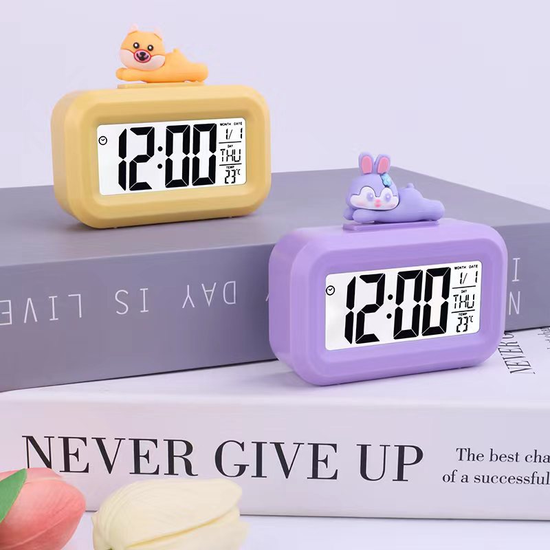 purple digital clock