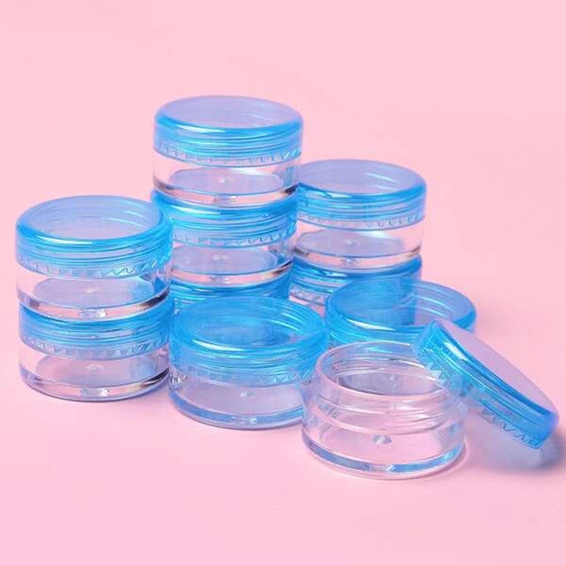 Cosmetic Sample Container Empty Round Pot With Screw Lid - Temu