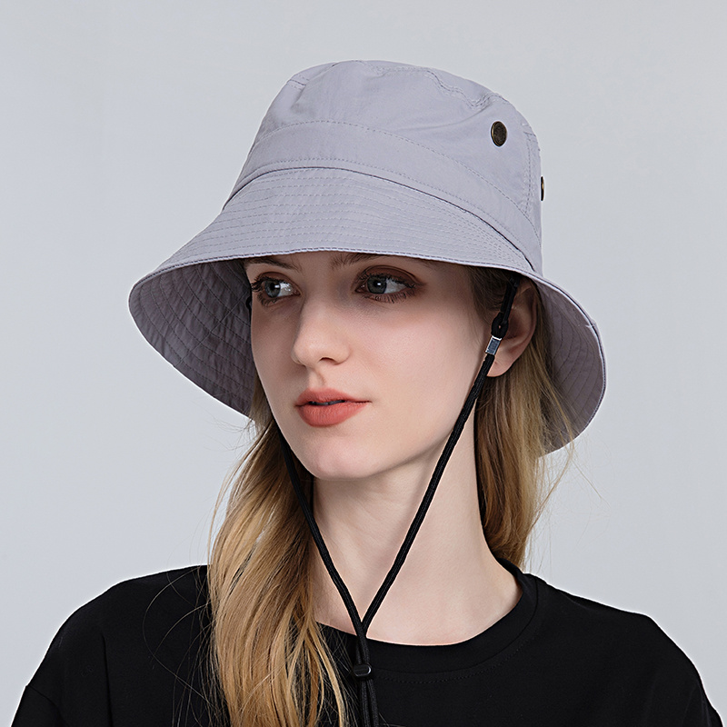 Women's Waterproof Wide Brim Sun Protection Bucket Hat With Ponytail Hole - Perfect For Hiking And Fishing