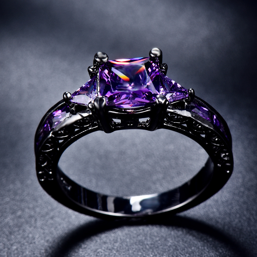 Female amethyst sale engagement ring