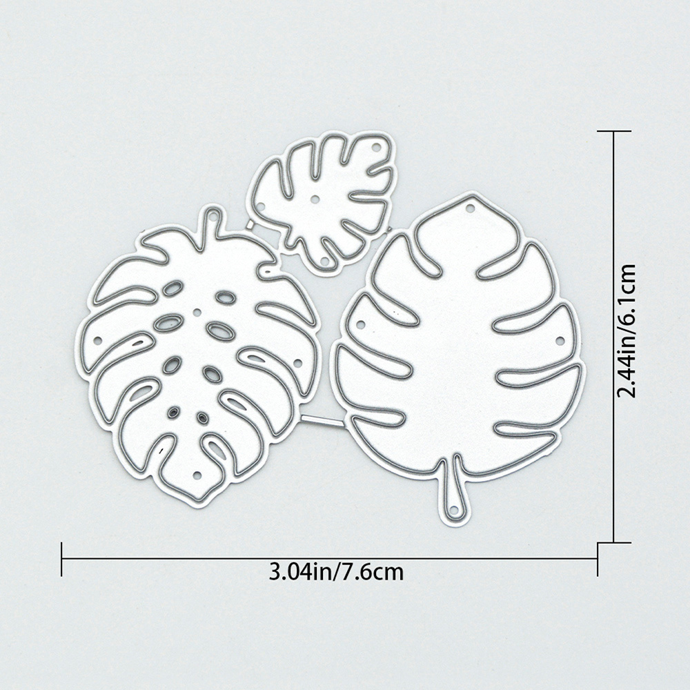 Image of Monstera Palm Leaves New Metal Cutting Dies For Scrapbooking Paper Craft And Card Making Embossing Decorative No Stamps Set