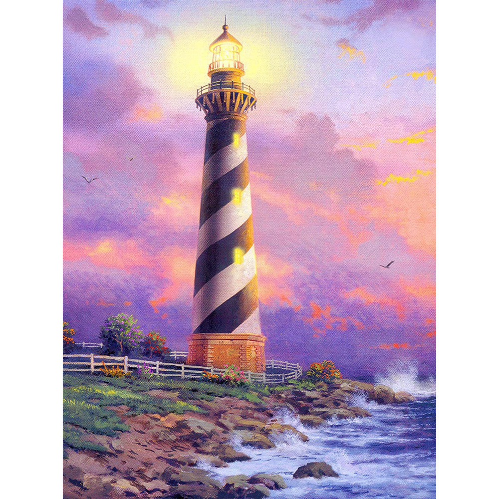 11 8x15 7 Inch 5d Diamond Painting Beach And Lighthouse Diy Full 