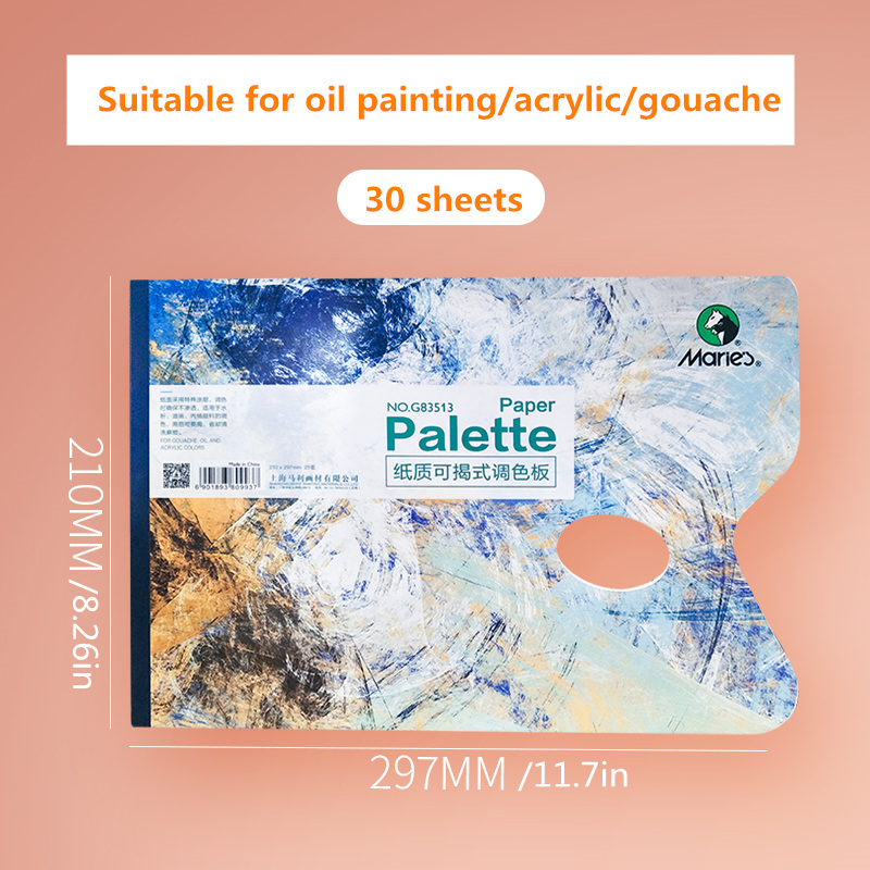 Paper Palette, Disposable Gouache Oil Painting Mixing Palette