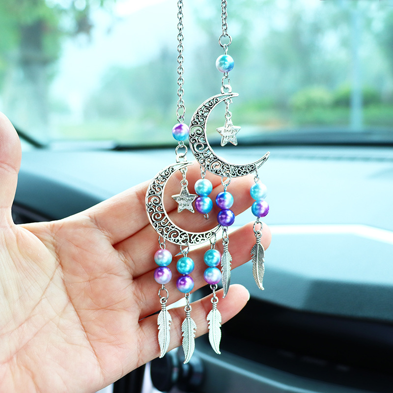 Handmade Pendant With Colored Beads For Car Rearview Mirror - Temu