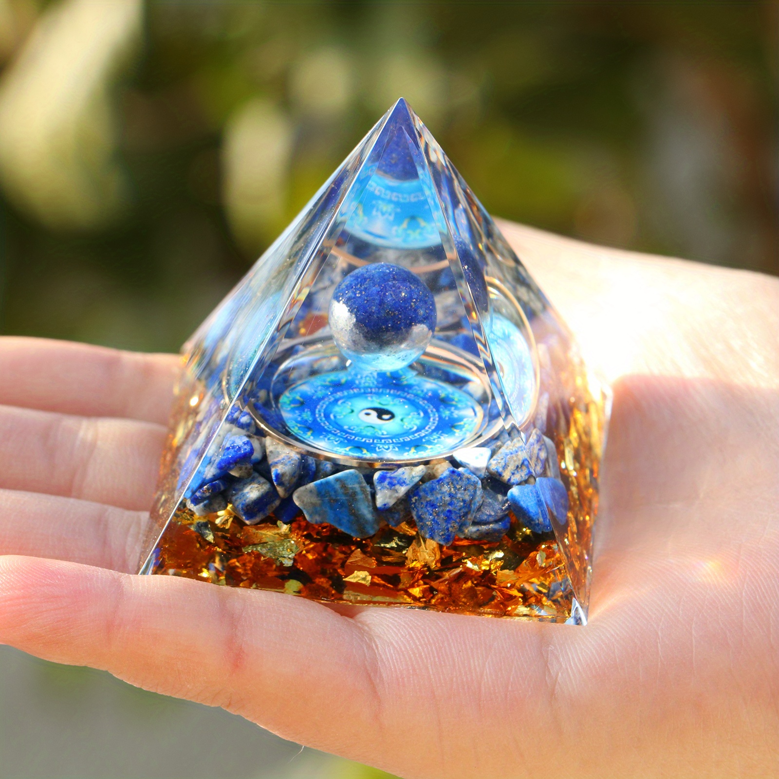 Orgone Pyramid Positive Energy Amethyst Crystal Ball - Temu Germany