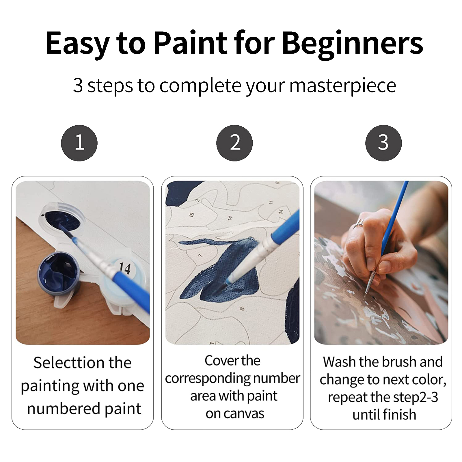 Acrylic Painting Set Paint By Numbers For Adults Beginners - Temu