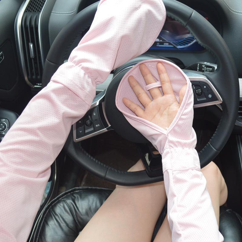 Plus Size Sleeve Finger Integrated Sun Protection Gloves - Temu Australia