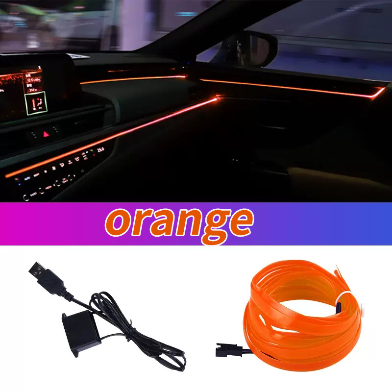 Auto Umgebung El Wire Led USB Flexible Neon Innenleuchten Montage RGB Licht  für Automotive Dekoration Beleuchtung Zubehör