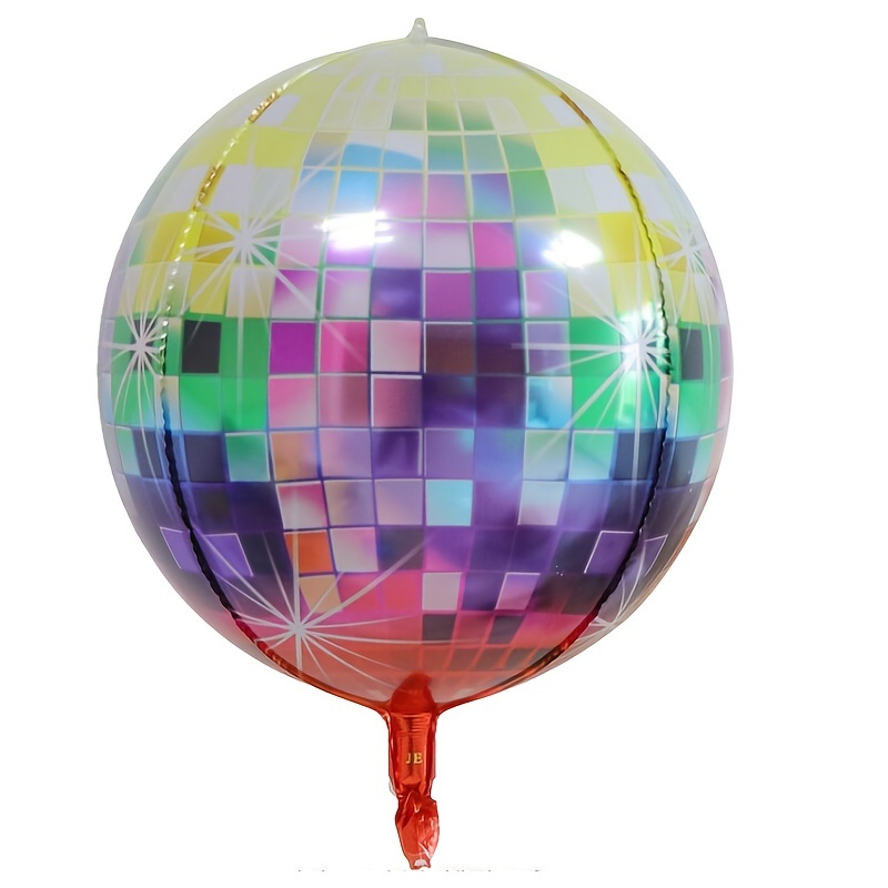 Disco Party Decor Bar Silver Ball Helium Balloon Dance Party Decora