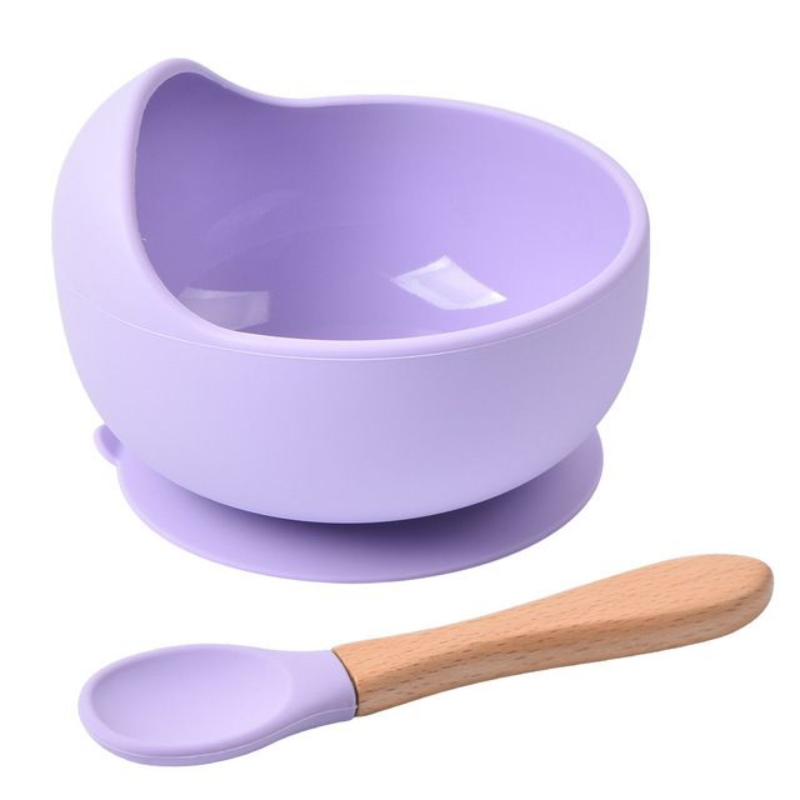 Baby Bowls With Suction - Silicone Set With Spoon For Babies Kids