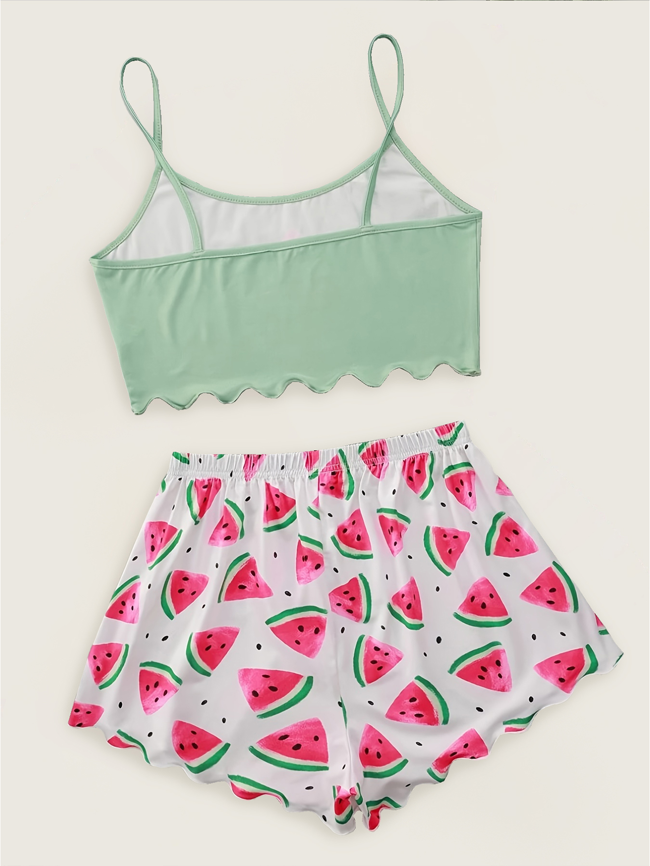 Women's Butterfly Patched Decor Backless Lettuce Trim