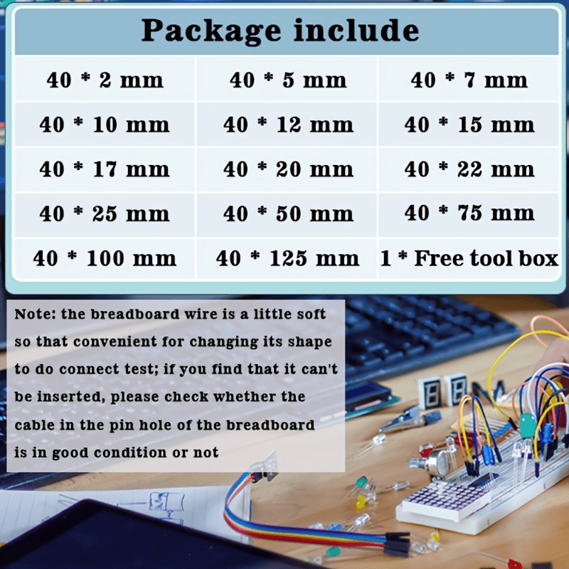  (560 Pcs) MCIGICM Breadboard Jumper Wire Cables for Arduino, 14  Vaules, 2-125 mm : Electronics