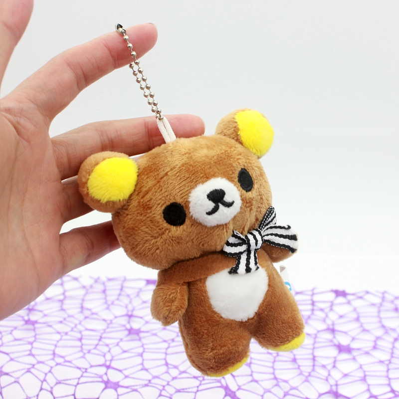 Temu Cute Teddy Bear Charm Siamese Bear Key Chain Charm Backpack Pendant Pendant Female Plush Toy Doll Machine Commodity Bestie Couple, Christmas Gifts