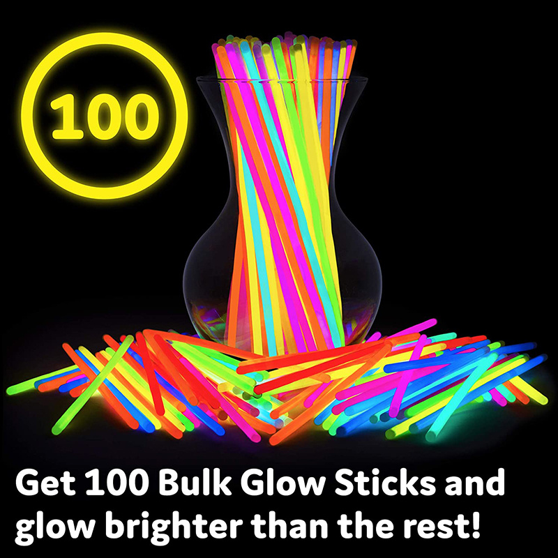 1500x 8 Glow In The Dark Sticks 8 Colors Bracelets Necklaces