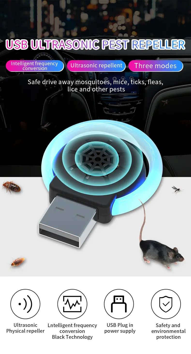 chemical free car mouse mosquito repellent portable usb plug in non toxic safe for moms kids details 0