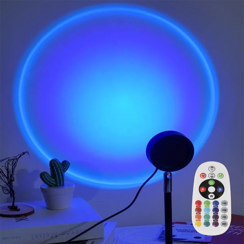 16 Colors Sunset Lamp Projector 360 Degree Rotation Color Changing