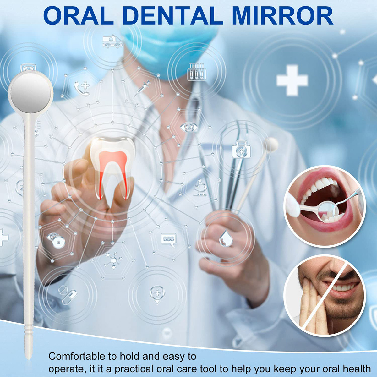 Plastic Anti fog Oral Mirror Disposable Dental Tools Temu