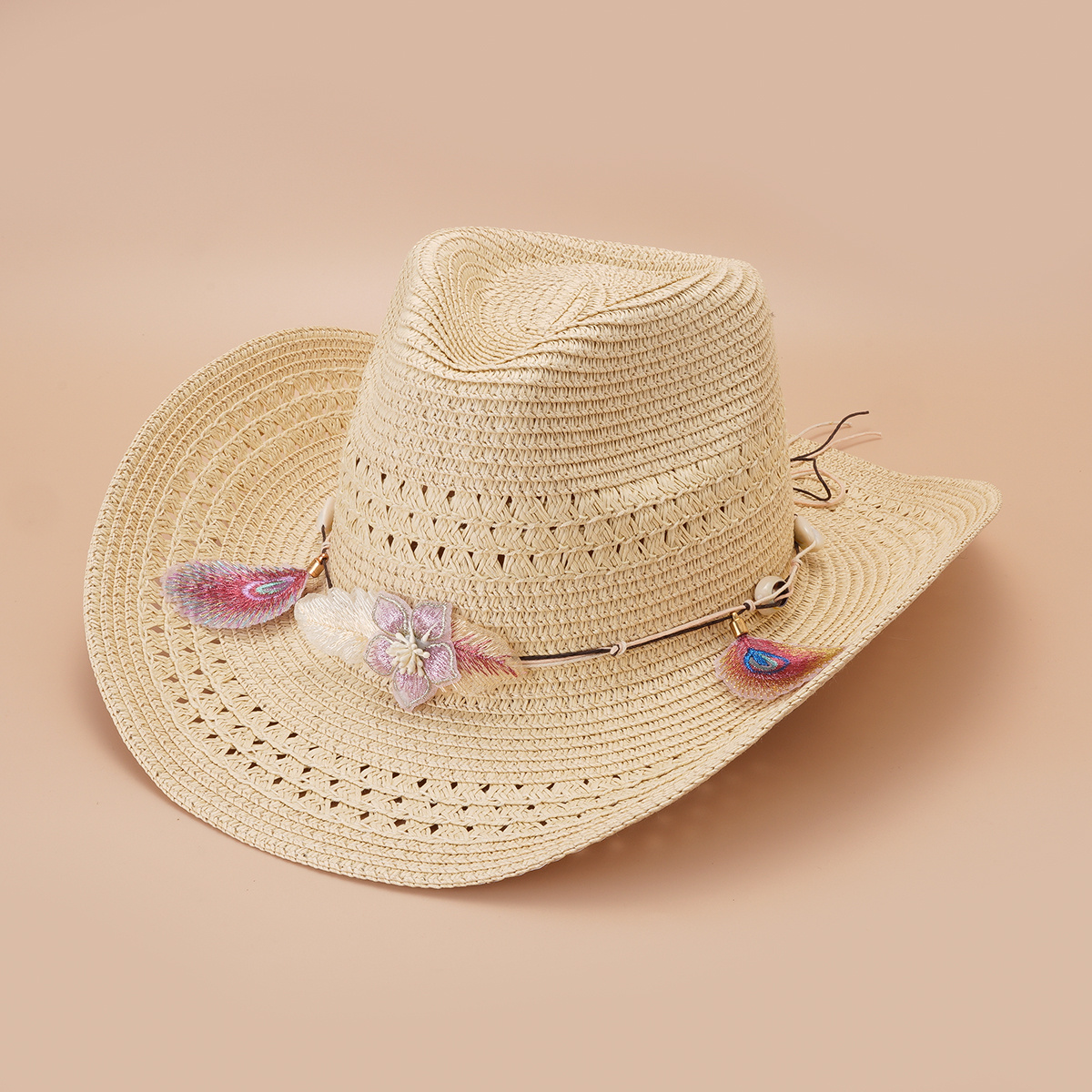 Texas Rangers Floral Straw Hat