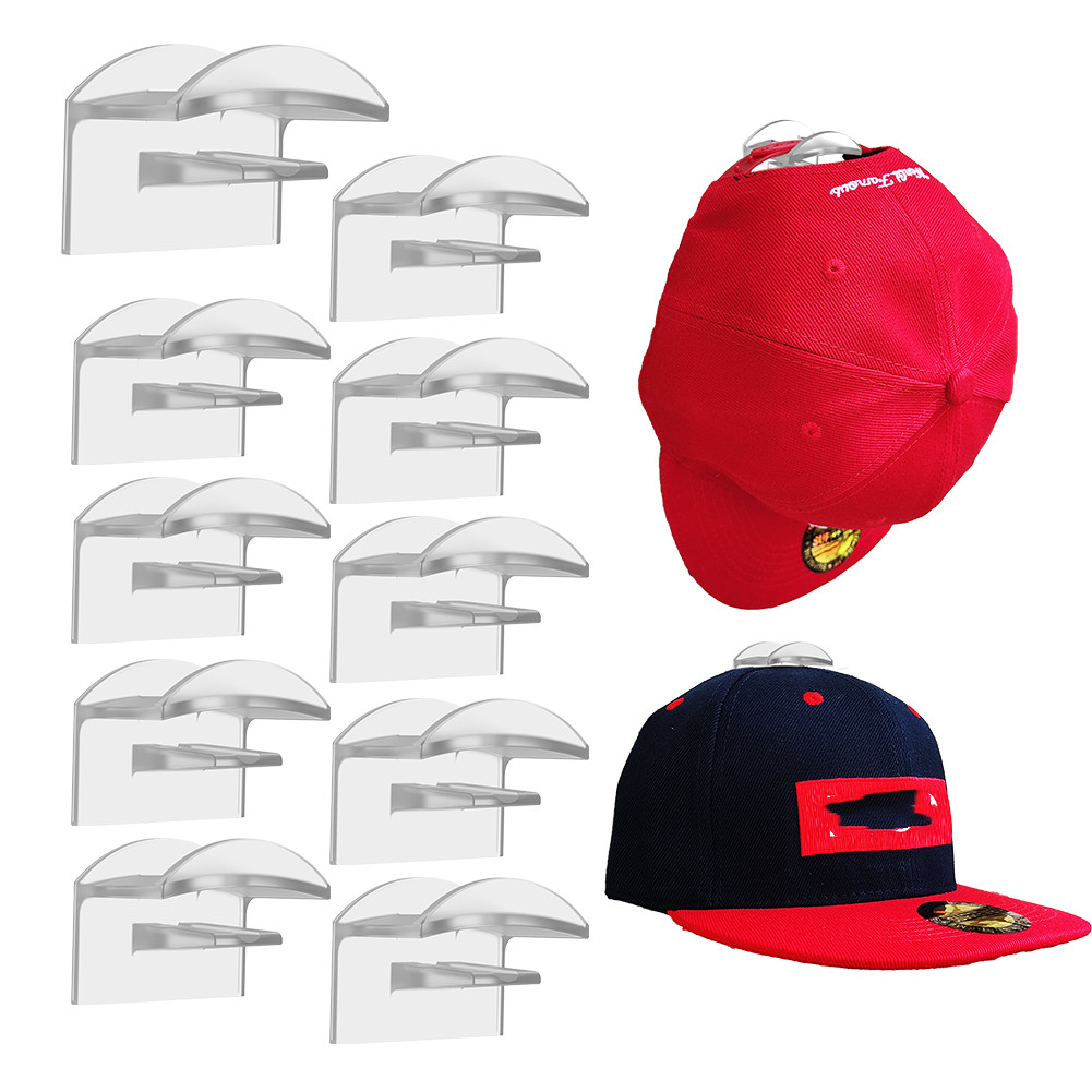 Adhesive Hat Hooks For Wall - Minimalist Hat Rack - Strong Hold Hat Hangers