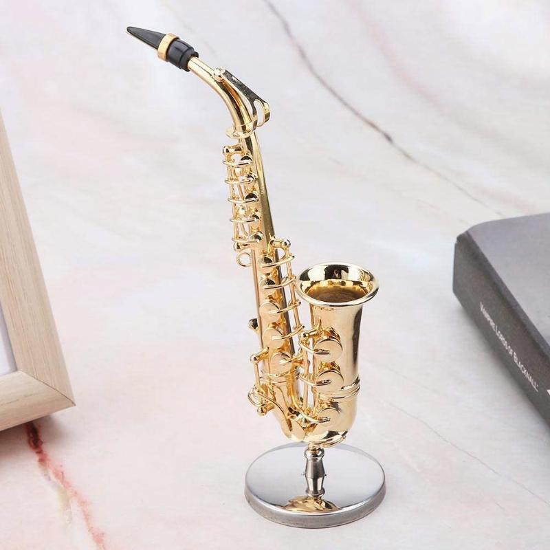  Milisten 2 juegos de saxofón modelo pequeño saxofón juguete  saxofón soporte para saxo alto escala 1/12 saxofón escala 1:12 saxo mini  saxofón alto mini instrumento musical cuerno de cobre miniatura bebé 