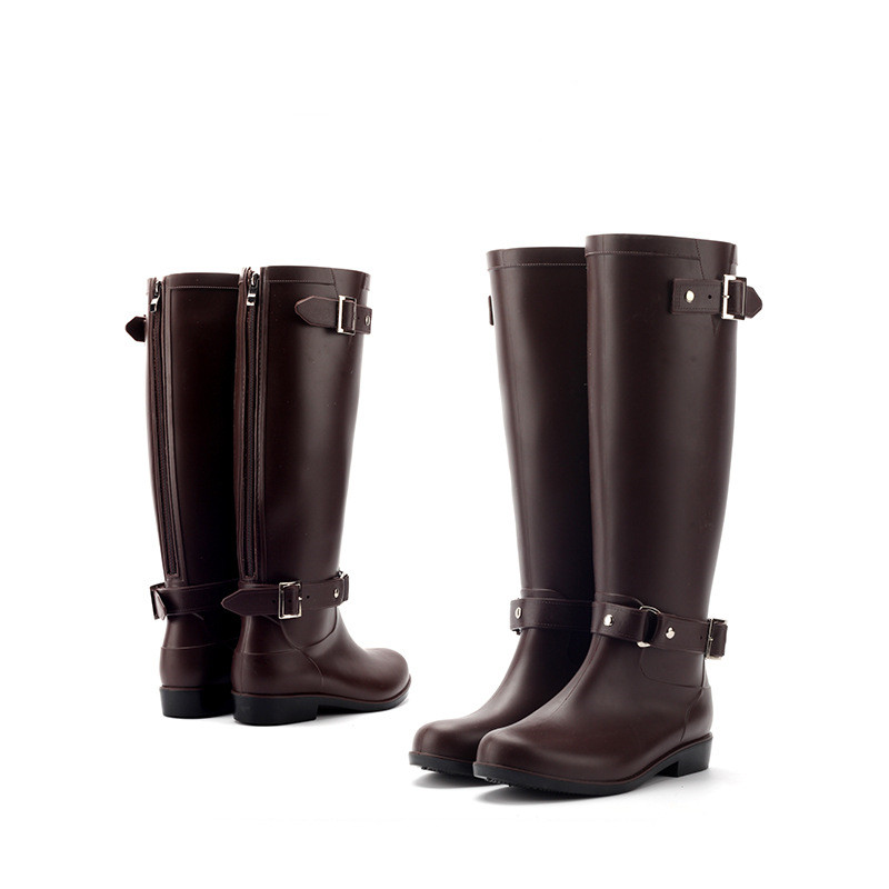 Wellington Boots Tall Rain Boots With Zipper Forever Young Solid
