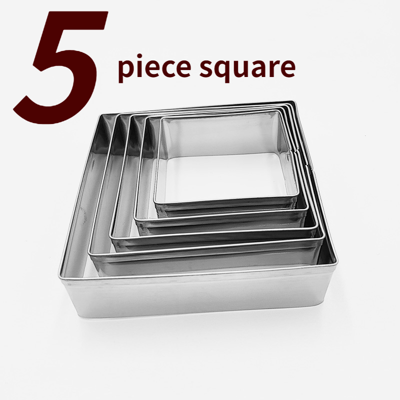 5pcs stainless steel clay mould square biscuit mould vegetable and fruit cutting and baking tool childrens holiday mould details 2