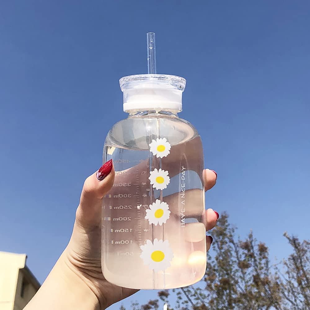 Portable Sakura Flower Transparent Water / Juice Tumbler Drink Container  Bottle