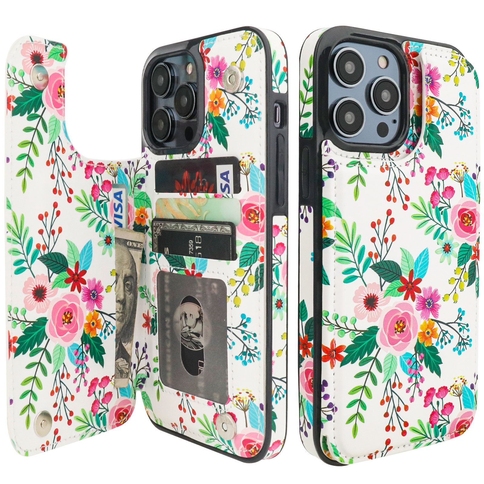 Emilio Pucci Flower Patterns Tropical Patterns Leather iPhone X iPhone XS