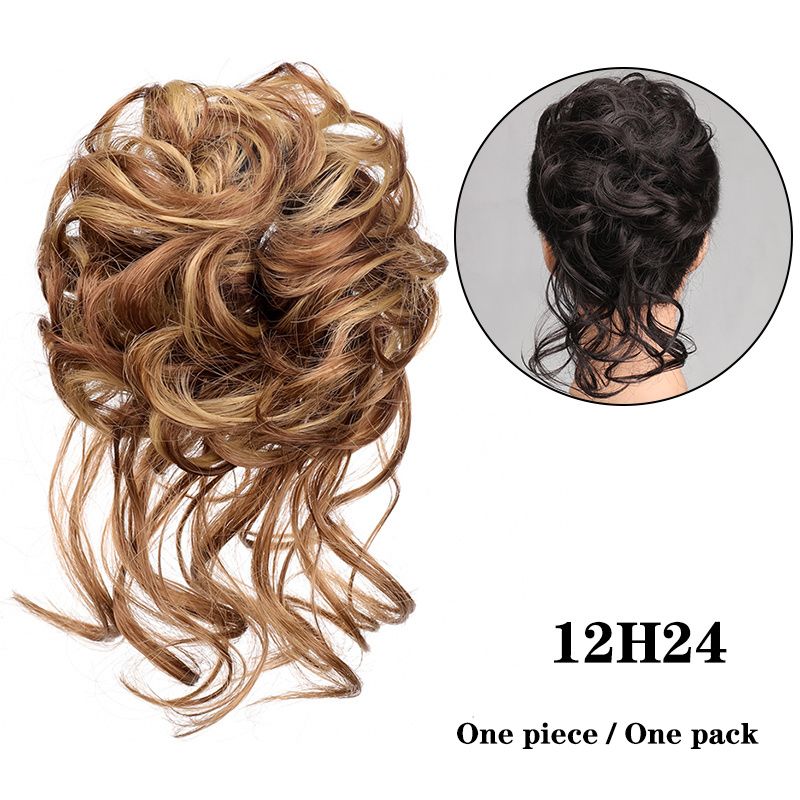 Messy Bun Hair Piece Curly Wavy Scrunchies For Women's Wig Hairpiece Synthetic  Fake Hair Extensions Hair Extension Accessories - Beauty & Personal Care -  Temu