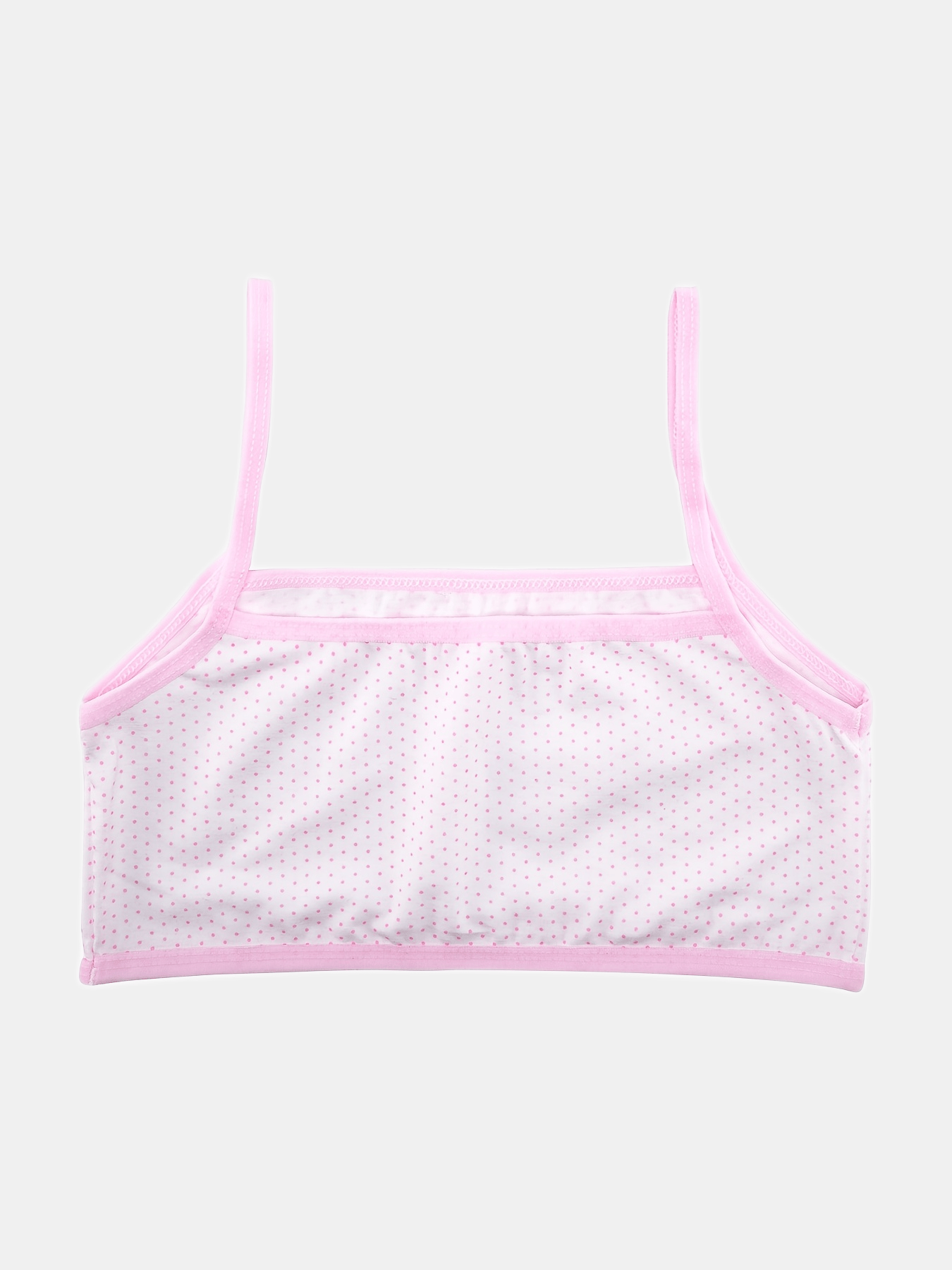 5pcs Little Girls Underwears, Simple Polka Dot Pattern Cotton Comfortable  Breathable Bras, Small Suspender Vests