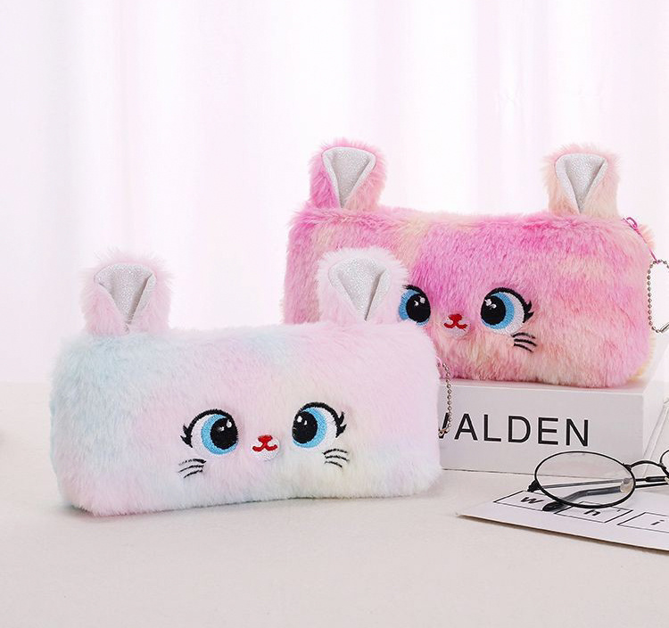 Buy Wholesale China Cute Cat Kawaii Pencil Case, Paw Plush Pencil Bag  Japanese Stationery Pouch Kawaii School Supplies Gift For Girls Women &  Pencil Case at USD 0.59