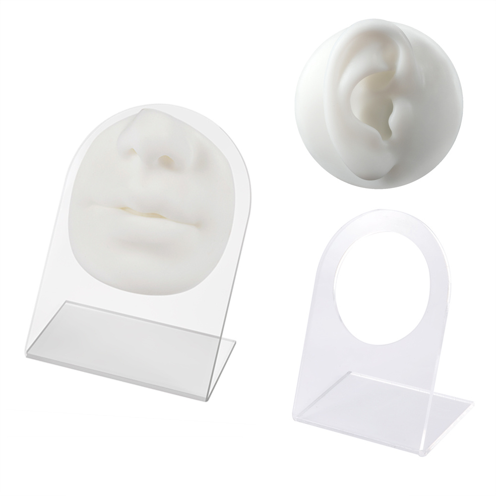 3 Colors Fake Nose Model with Mouth Silicone Human Nose Mouth Model for  Pierce Practice and Nose Stud Lip Stud Display