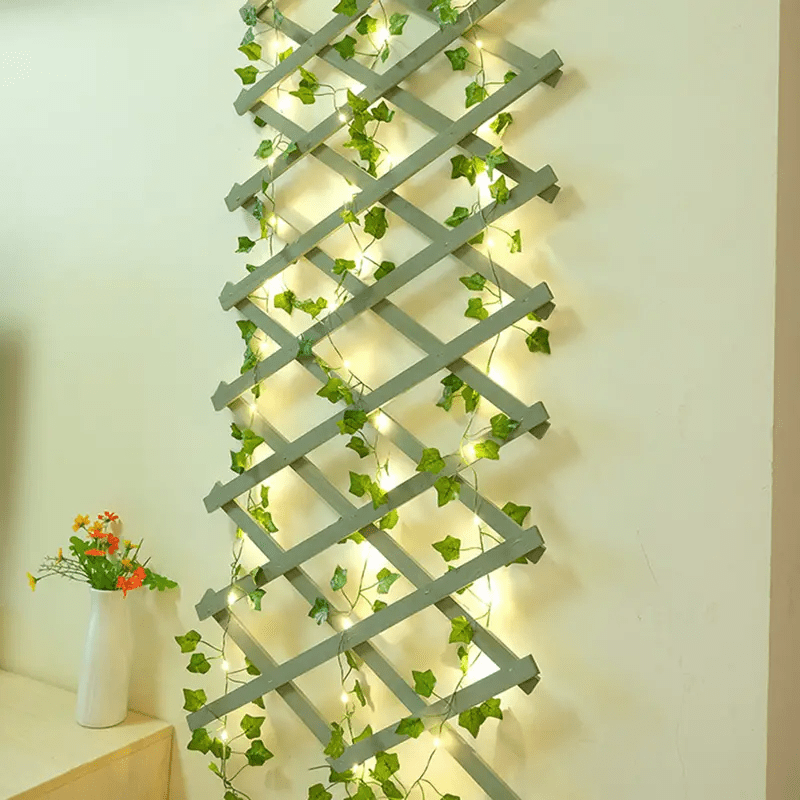 LED Artificial Ivy Green Fake Leaves Fairy String Lights Plant