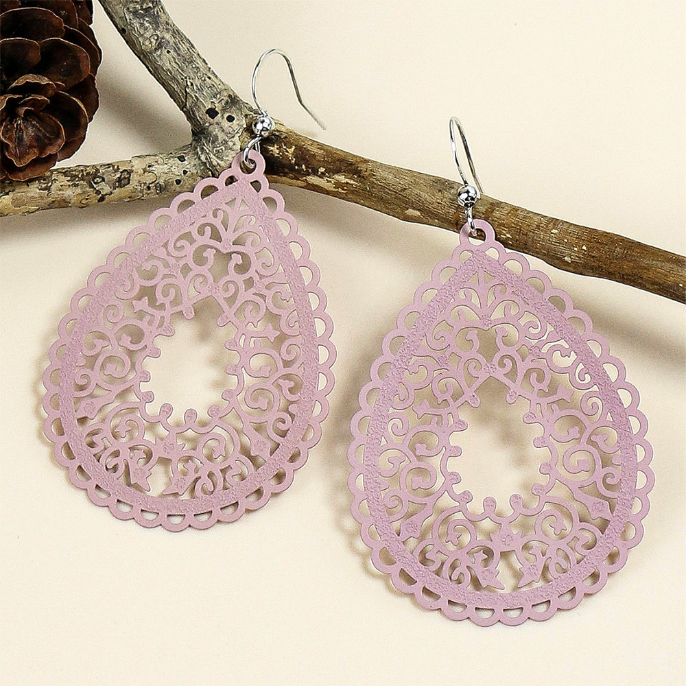 Bohemian Style Women's Earrings Thin Water Drop Shape Pendant Earring Set Single Pair