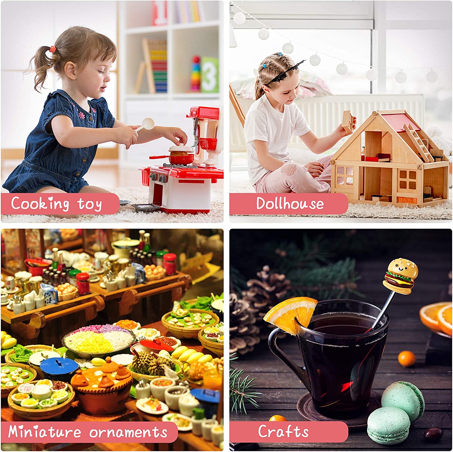 Mini Food Miniature Doll House Accessories Small Resin Doll - Temu