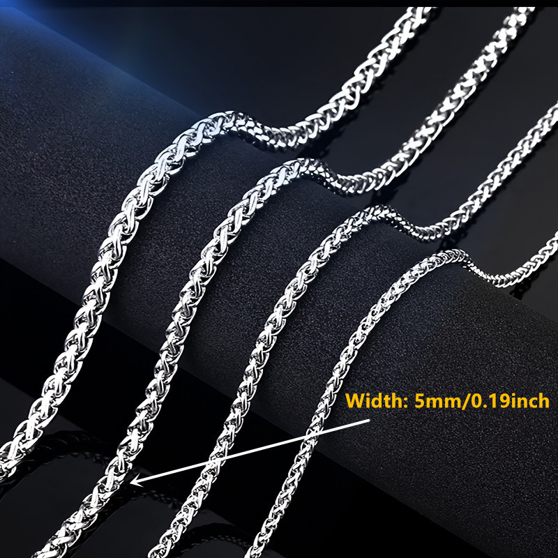 Waterproof Stainless Steel 5mm Thick Rope Chain