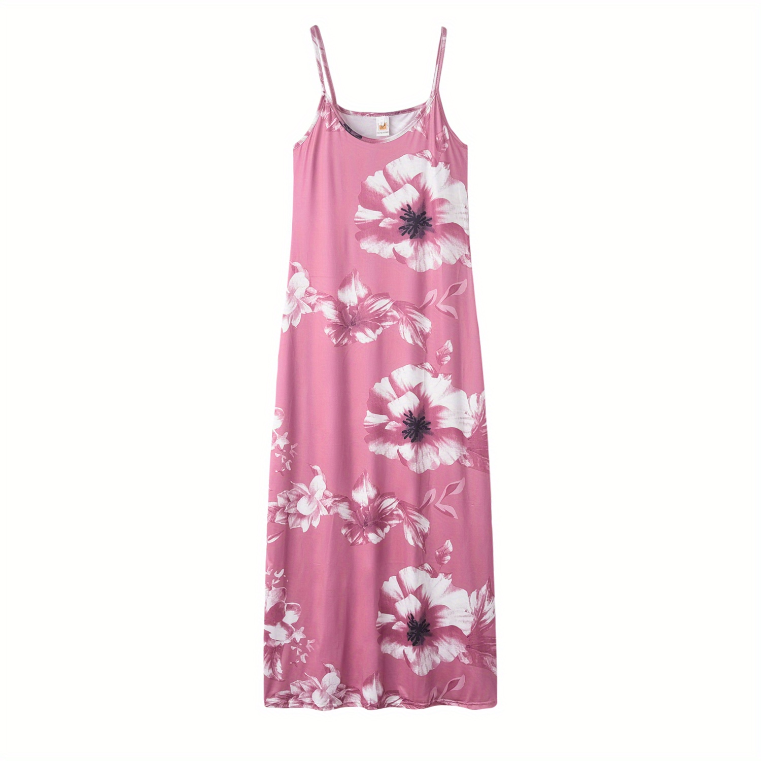 Random Floral Print Spaghetti Dress Sexy Sleeveless Plunging - Temu ...