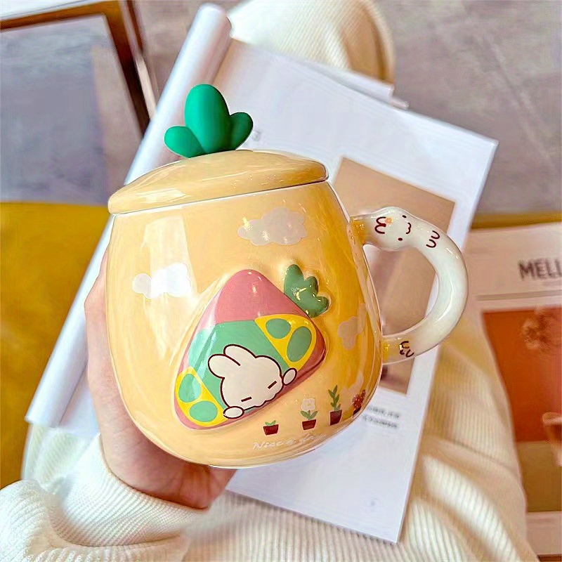 300ml Creative Frog Ceramic Mugs 3D Cartoon Cup Hand Drawn Animal Coffee  Mug Gift Coffee Cup