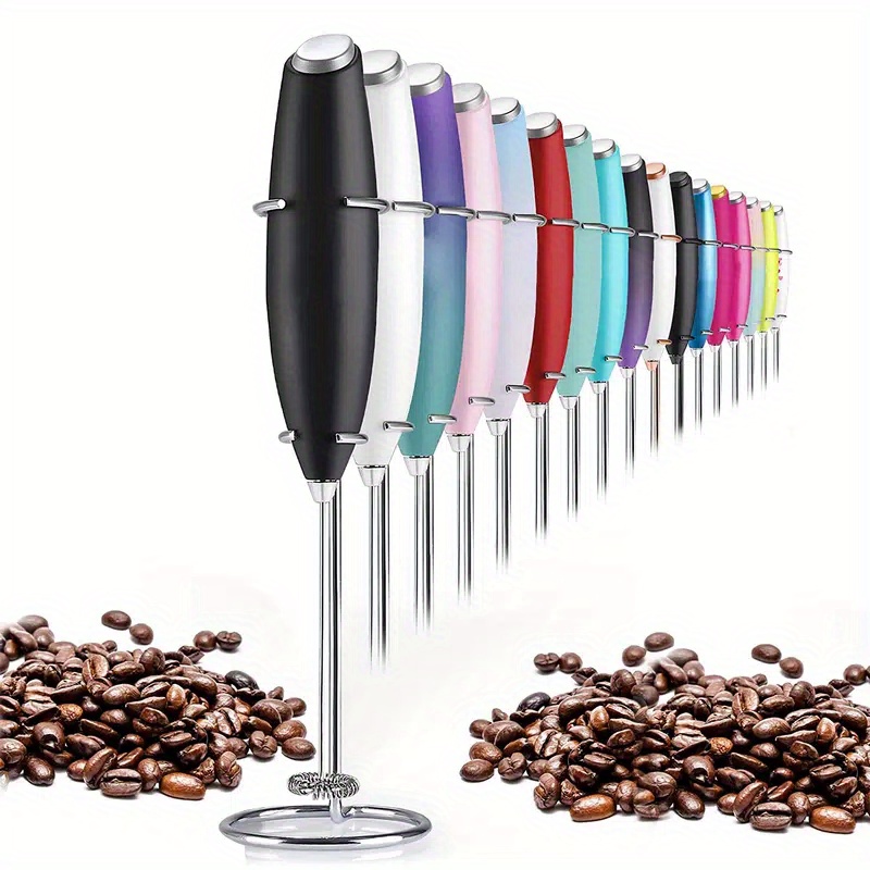  Zulay Double Whisk Milk Frother Handheld Mixer High Powered For  Coffee With Improved Motor - Electric Drink Mixer For Cappuccino, Frappe,  Matcha & More, Twin Whisk - Black: Home & Kitchen