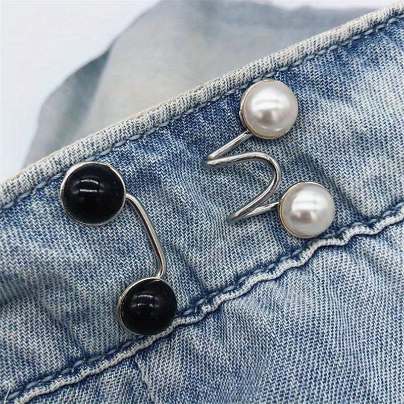 1pc Waistband Skinny Jean Buttons For Loose Jeans Clips Removable