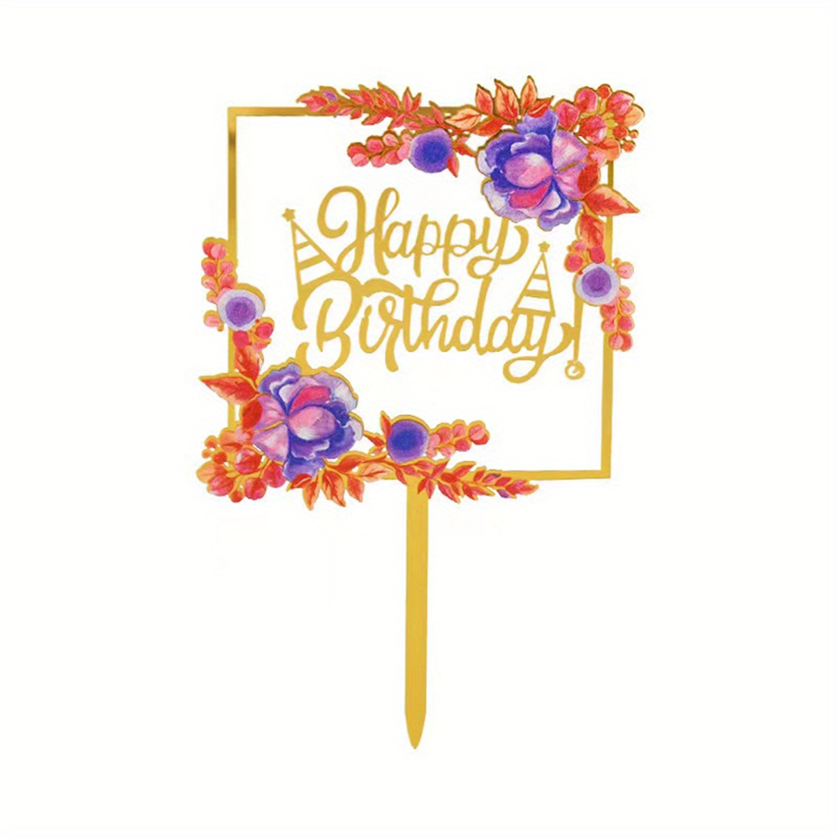 1pc Happy Birthday Cake Topper Ghirlanda Decorazioni Torte - Temu