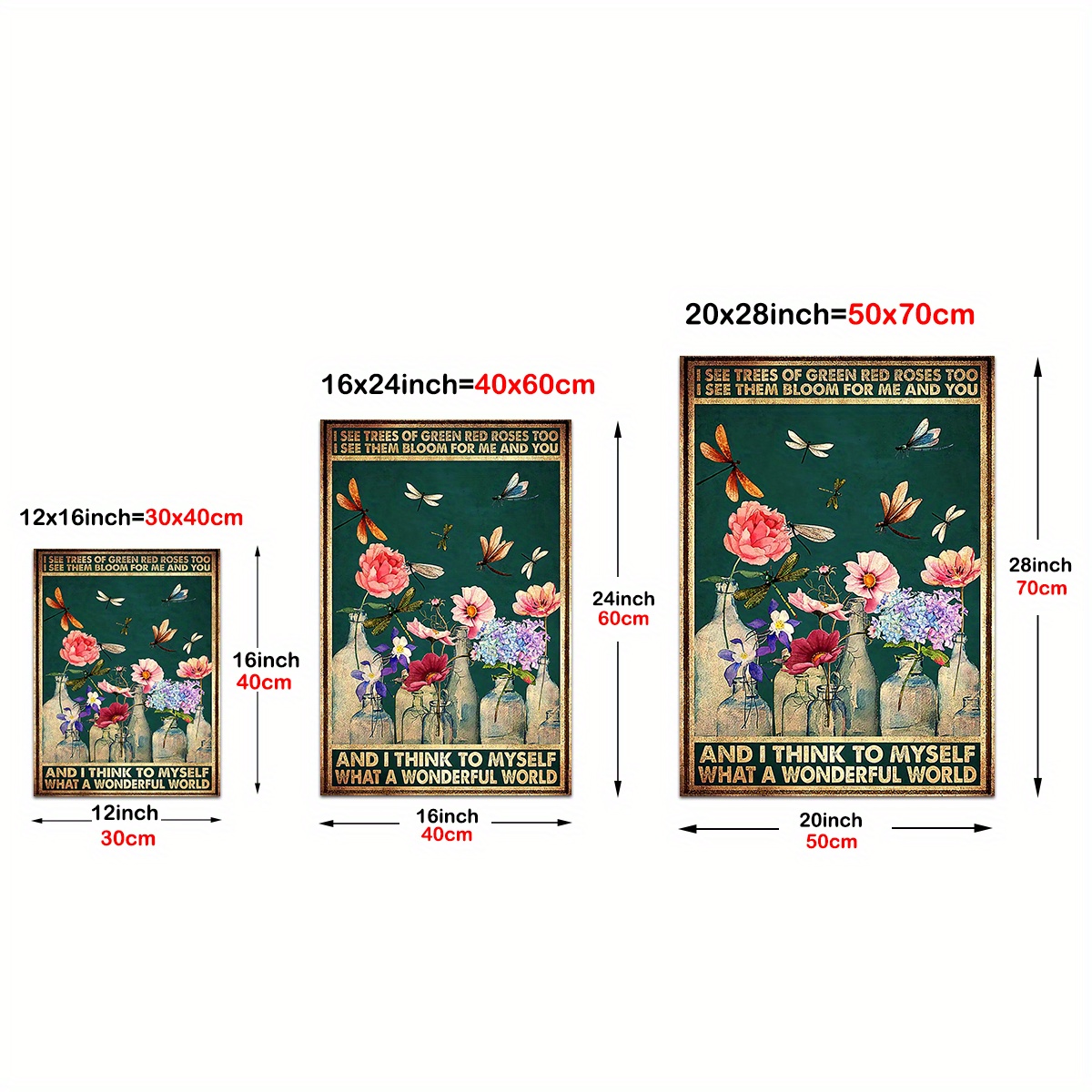 See Trees Green Red Roses See Bloom Poster Wall Art Prints Temu