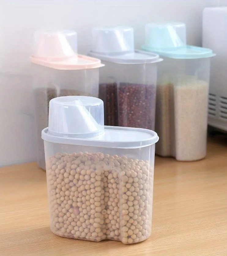 Airtight Food Storage Containers With Lids, Measuring Cup For Flour, Sugar,  Grain, Rice & Baking Supply, Airtight Kitchen & Pantry Bulk Food Storage  For Kitchen Organization, Clear - Temu