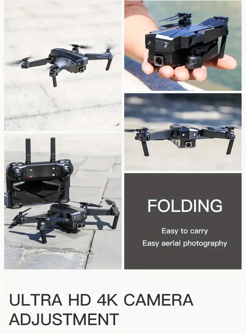 1080p dual camera drone take photos videos high speed video transmission portable folding design perfect for kids adults details 3