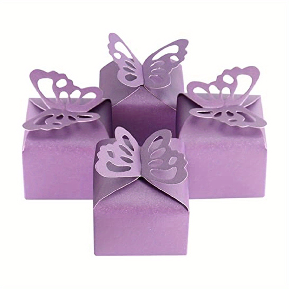 Kslong 50Pcs/Set Flower Butterfly Hollow Candy Box Cookie Gift Boxes  Butterfly Party Decoration Wedding Favors Cute Chocolate Box for Wedding  Bridal