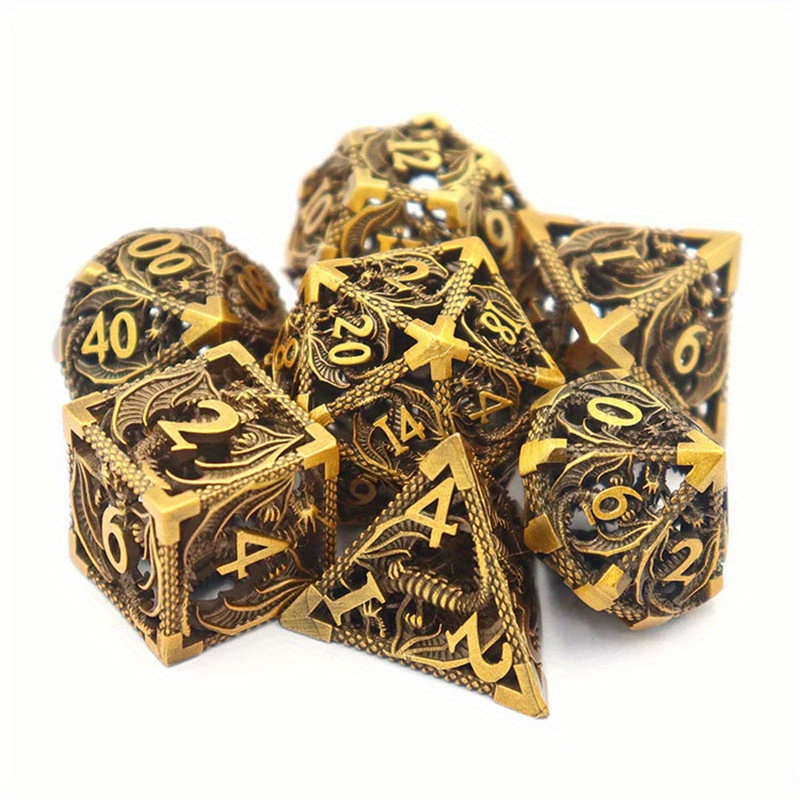 Hollow Dragon Metal Dice Suitable Dungeons Dragon Temu